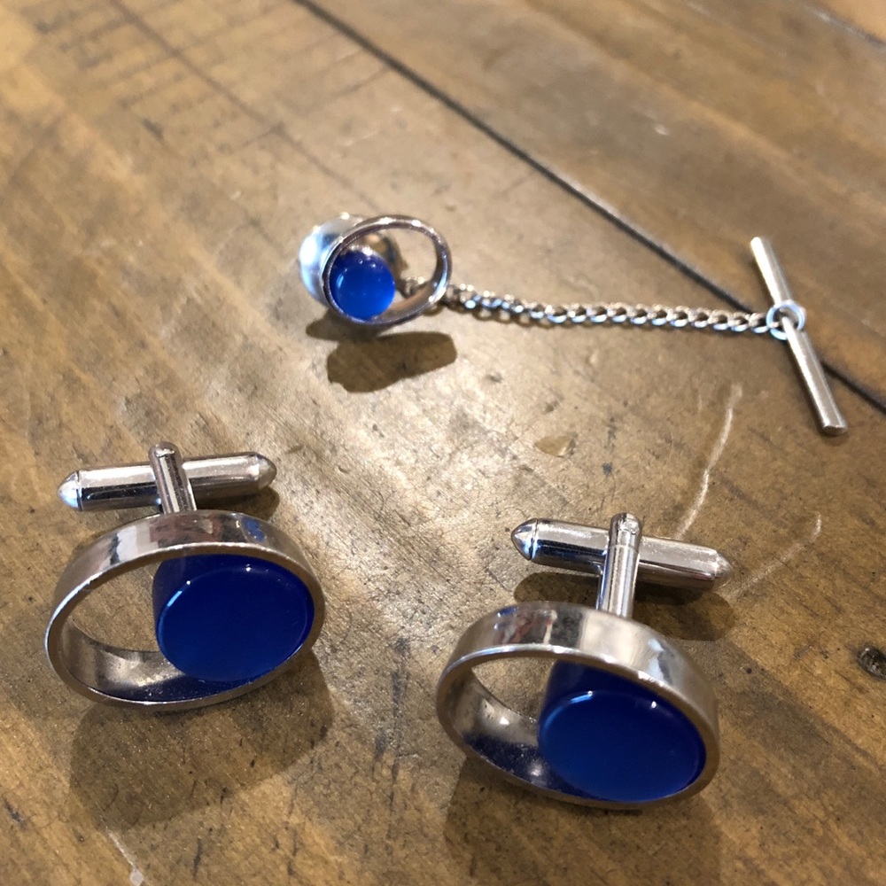 Cuff Links and Tie Tack Set